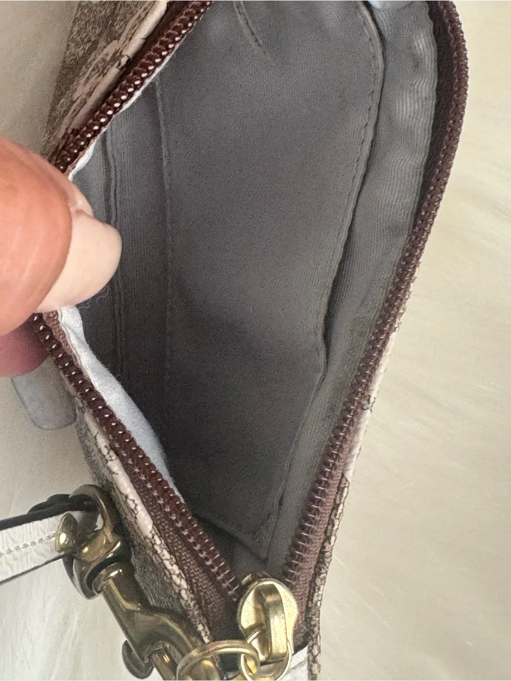 Coach wristlet brown